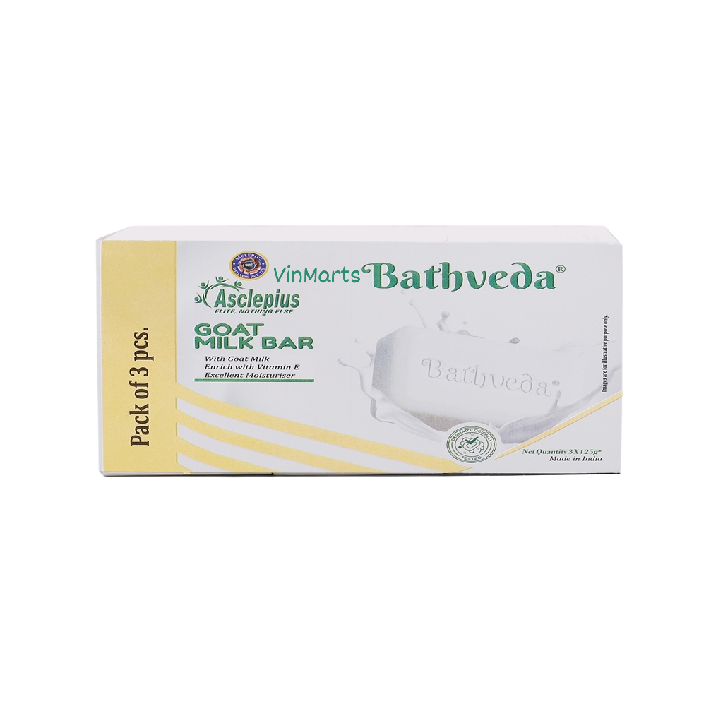 BATHVEDA GOAT MILK BAR ( pack of 3) - 3x125g