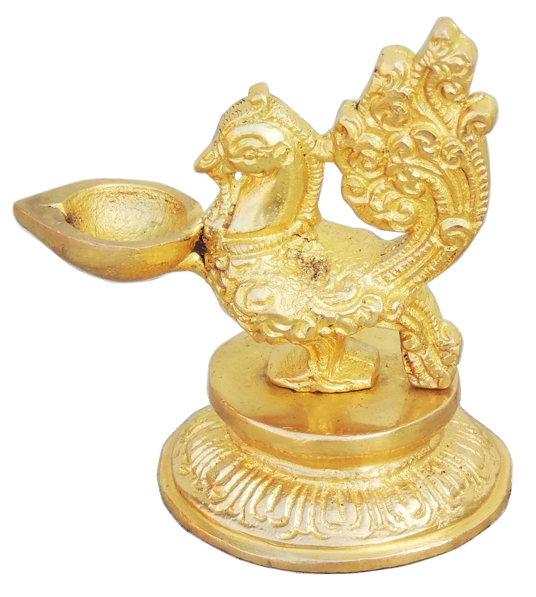 Brass Showpiece Murga Deepak Statue