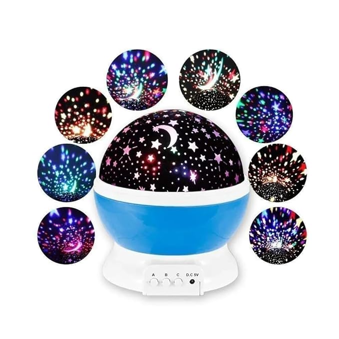 Desidiya Night Light Star Projector | Star Master Galaxy 360 Rotating Colorful Lights Starry Space Projection Home Room Decoration Design | Moon Star Projection Lamp for Kids