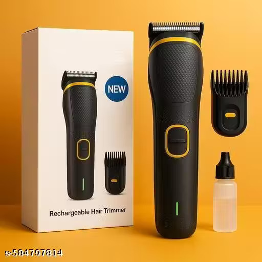 AMOLA Trimmer Men Fully Waterproof Trimmer 90 min Runtime 5 Length Settings  (Black, Yellow)