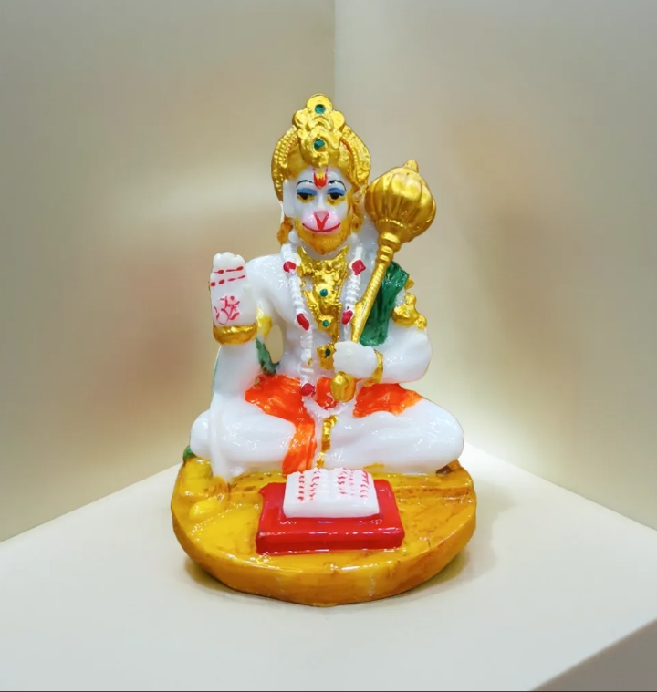 Generic Hanuman Idol, Resin Statue, Decorative Showpiece for Home Temple / Office / Car Dashboard