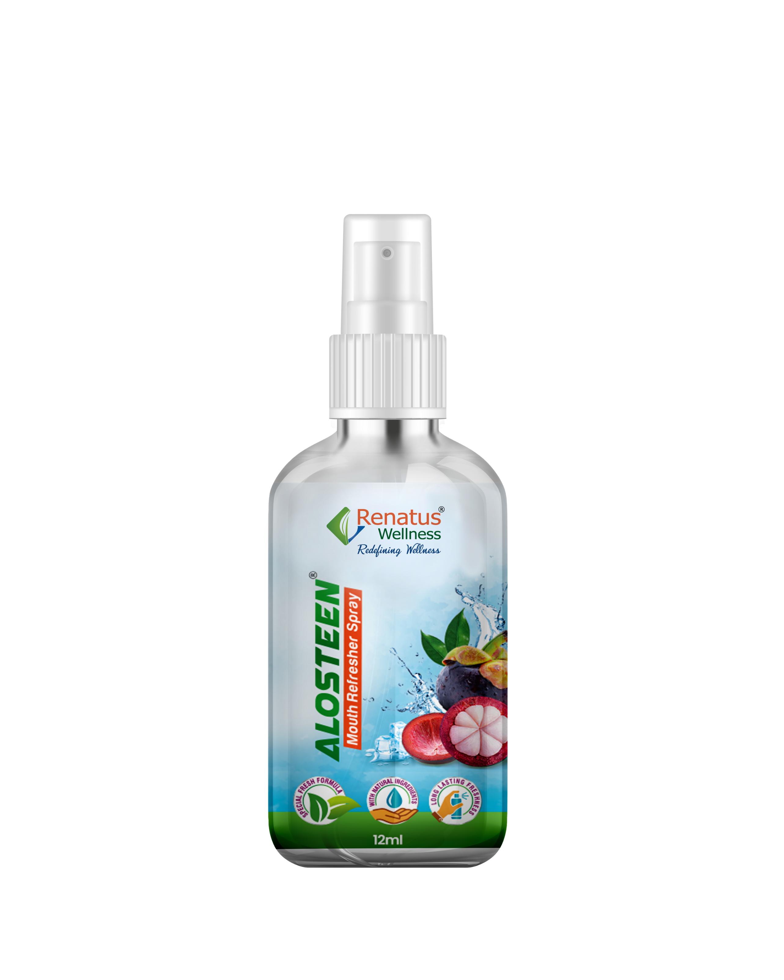 Renatus Wellness Alosteen Mouth Refresher Spray 12ML All Natural Ingredients Long Lasting Freshness Special Fresh Formula