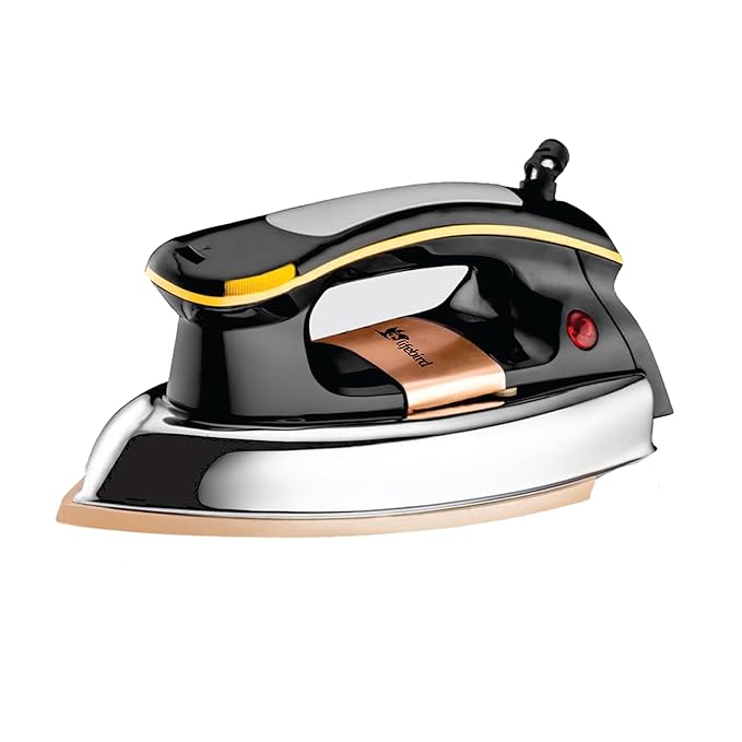 Lifebird Deco Heavy Weight Electric Iron 1000W with Adjustable Swivel Cord, Cool Touch Handle, and Easy Temperature Setting