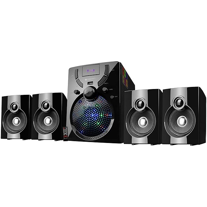 Zebronics ZeB-UDAAN 4 4.1 Speaker with 60W RMS Output, Bluetooth v5.1, AUX Input, USB Port & FM Radio