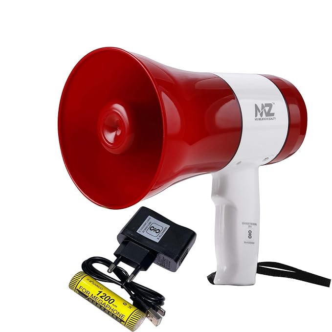 MZ MIC 18B USB Handy Megaphone 450W with Built in Two Batteries Portable Megaphone with Recording,BT,U Disk,TF Card,Dog Sound