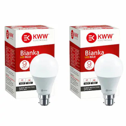 KWW Bianka LED Bulb 9 Watt (pack of 2)