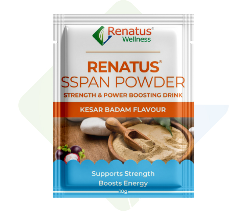 Renatus SSPAN Powder Strength & Power Boosting Drink Kesar Badam Flavour