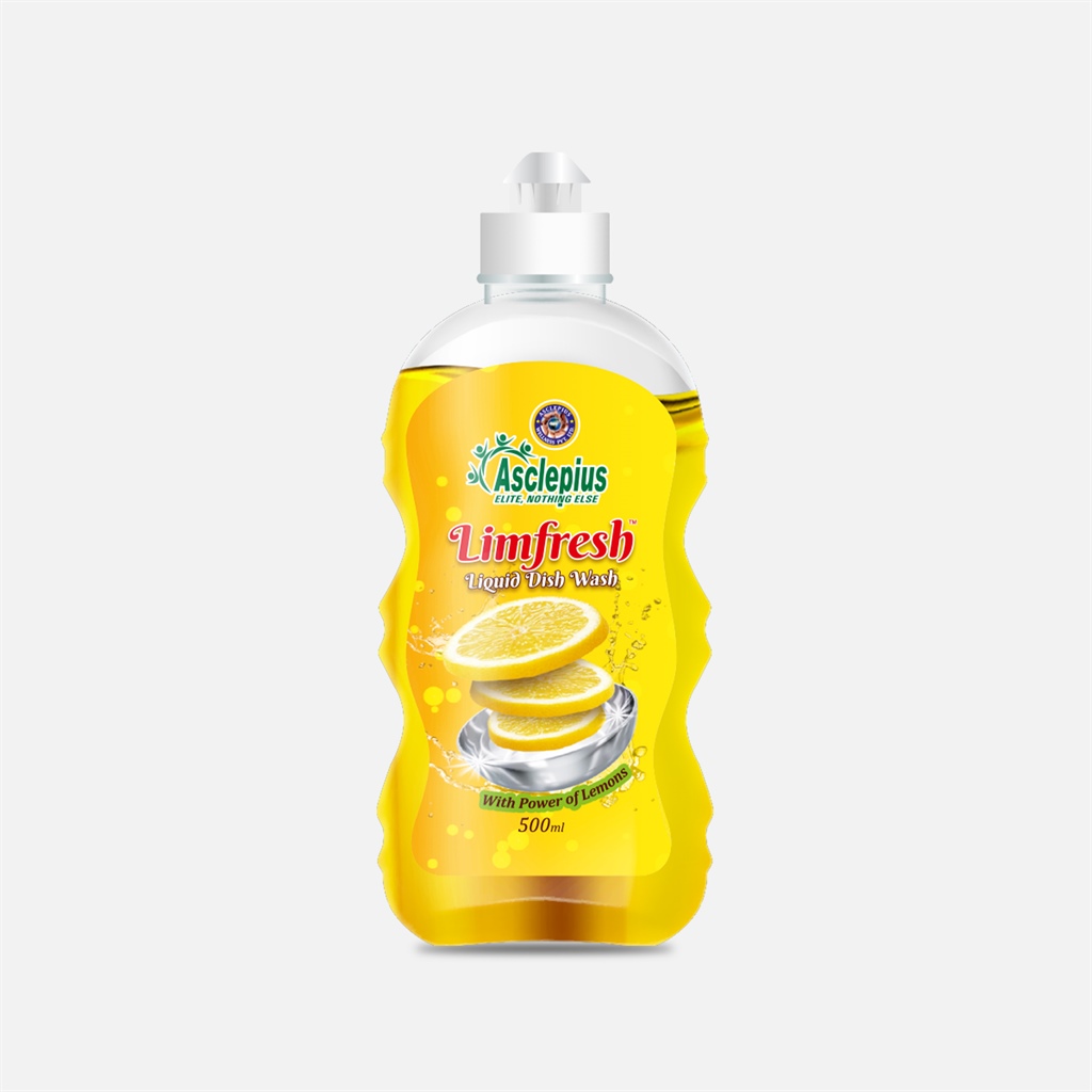 Asclepius Limfresh Liquid Dish Wash with Power of Lemons, 500ml