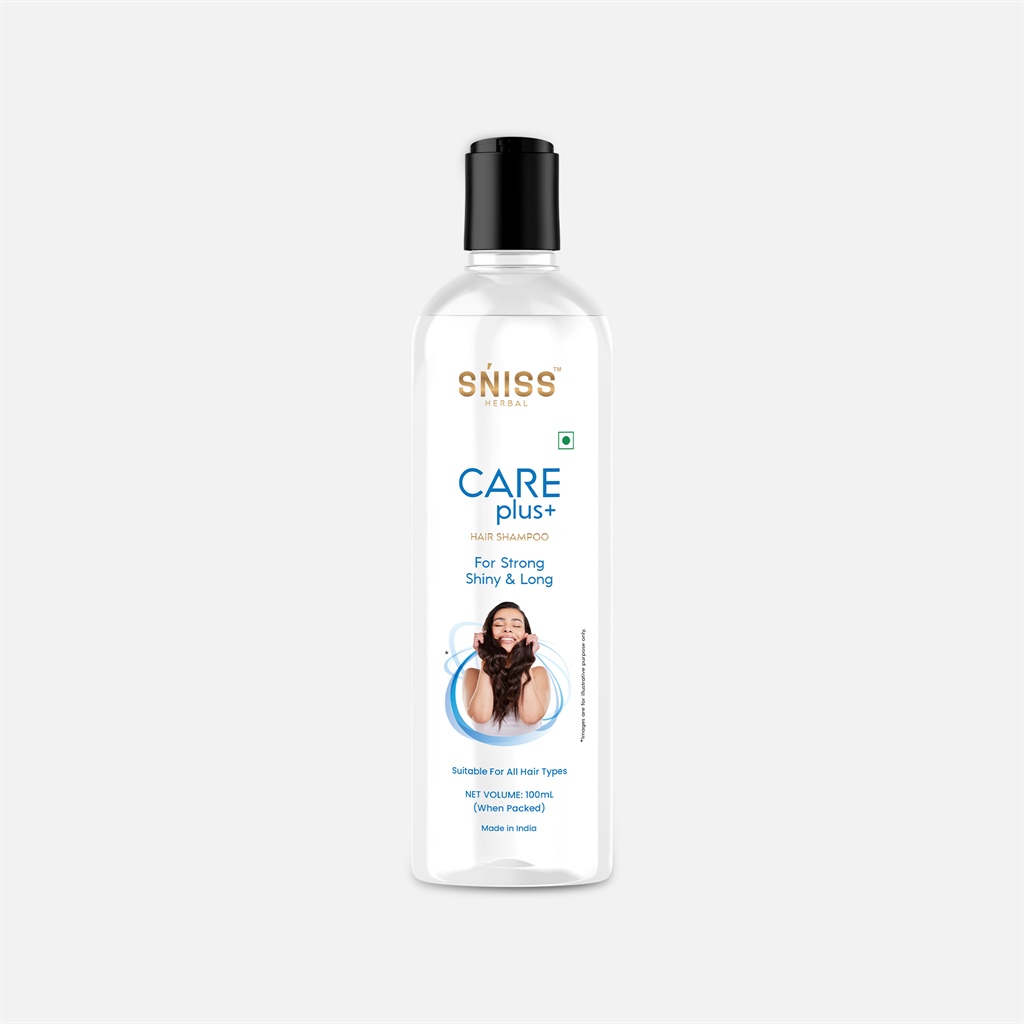 Sniss Herbal Care Plus+ Hair Shampoo For Strong Shiny & Long, Suitable For All Hair Types, 100ml
