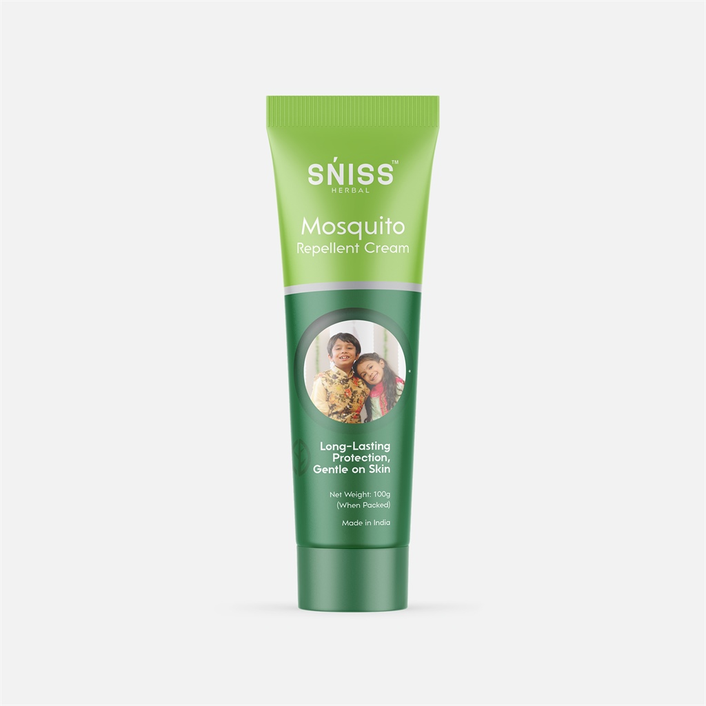 Sniss Herbal Mosquito Repellent Cream Long-Lasting Protection, Gentle on Skin - 100g