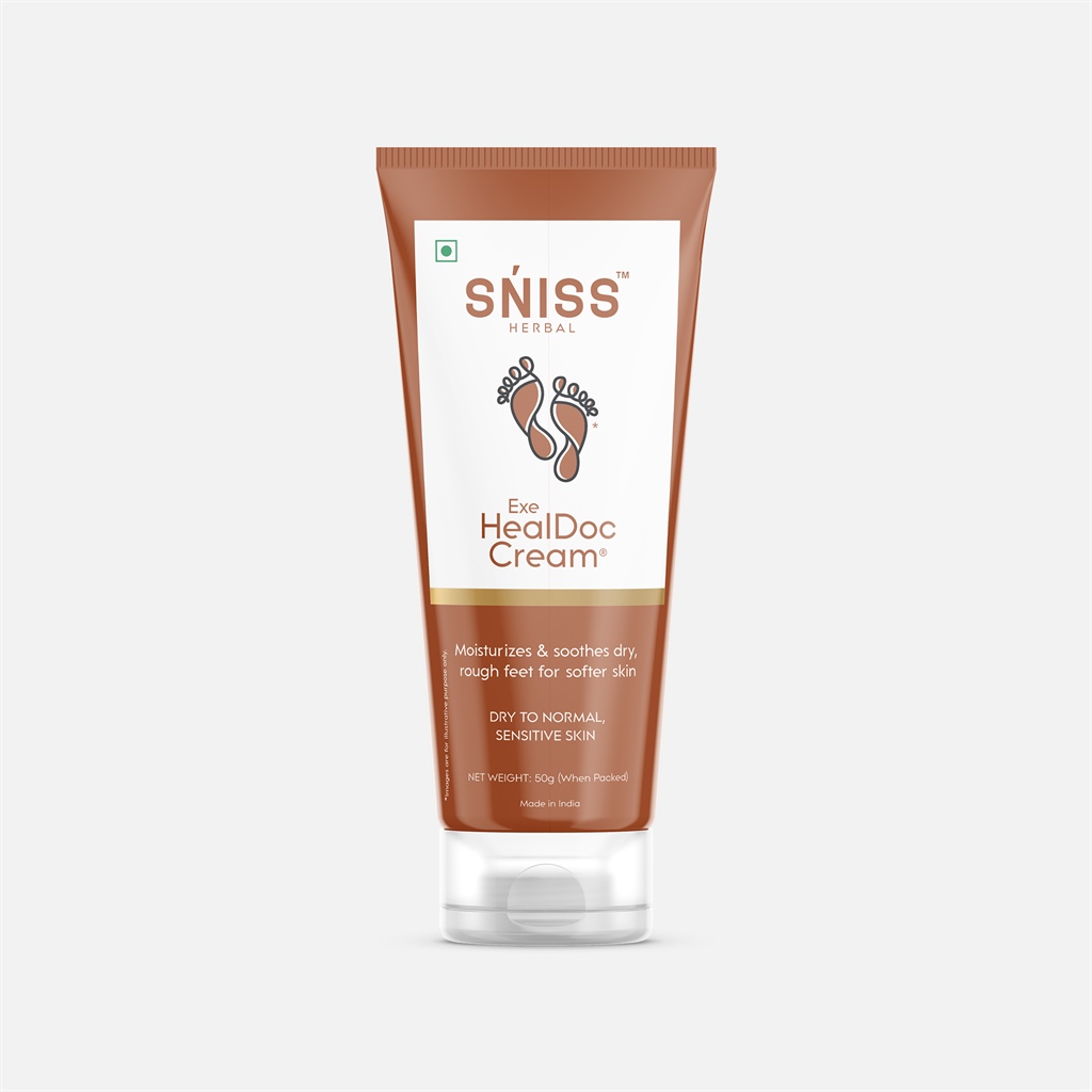 Sniss Herbal Exe HealDoc Cream Moisturizes & Soothes Dry, Rough Feet, Suitable for Normal and Sensitive Skin