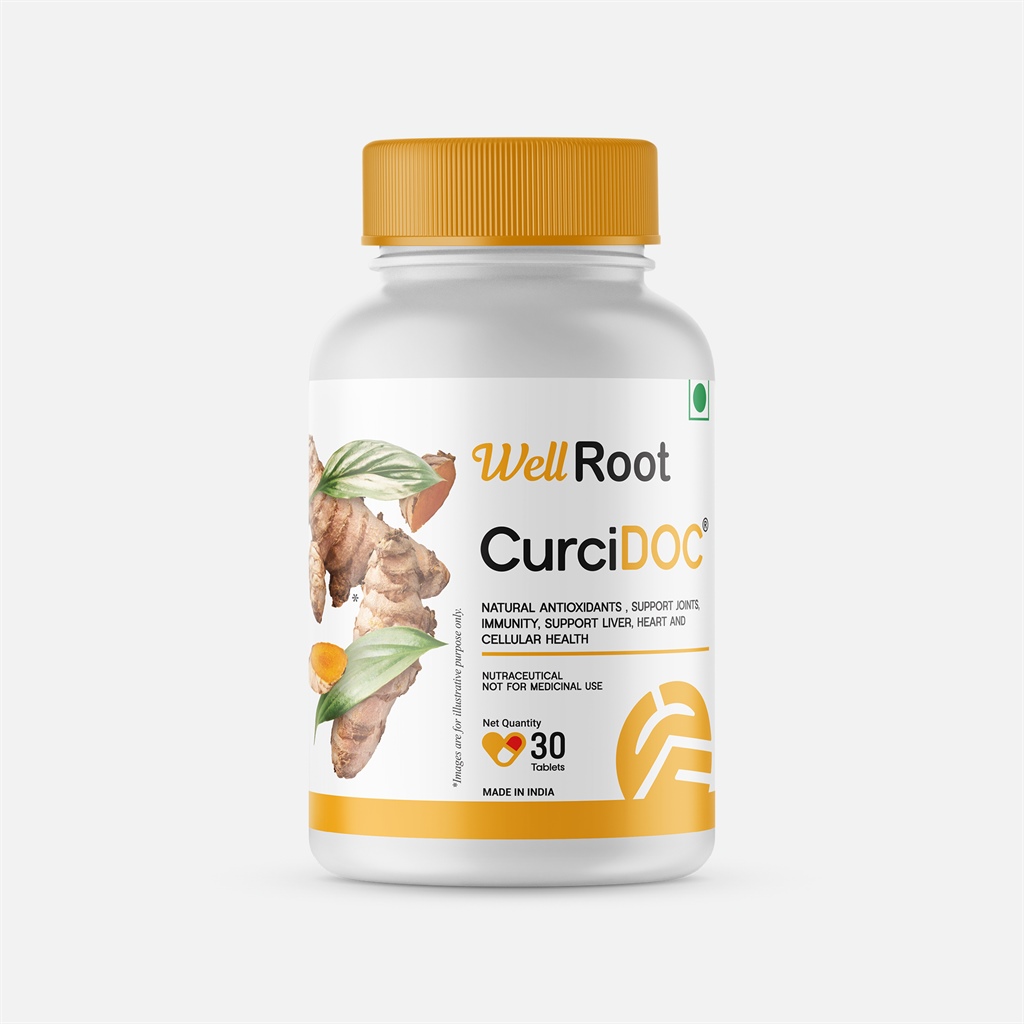 Well Root CurciDOC Natural Antioxidants Support Joints, Immunity, Support Liver, Heart And Cellular Health Tablets