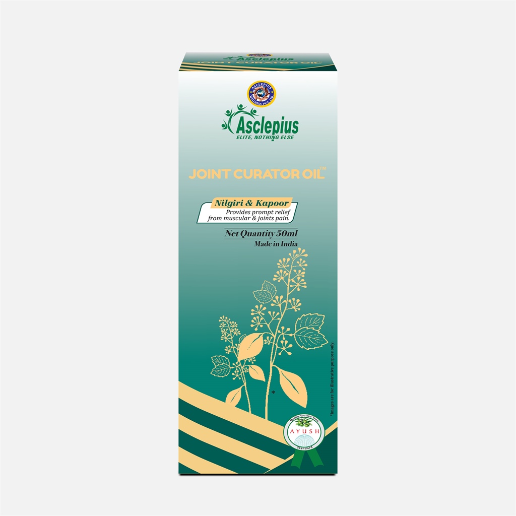 Asclepius Joint Curator Oil Nilgiri & Kapoor - Provides Relief From Muscular & Joints Pain, 50ml