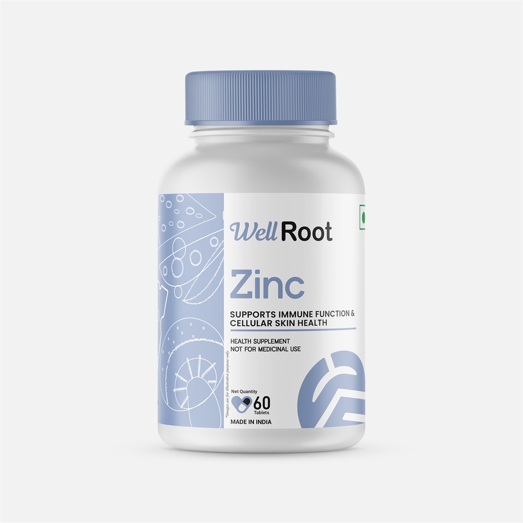 Well Root Zinc Supports Immune Function & Cellular Skin Health, Health Supplement Not For Medicinal Use
