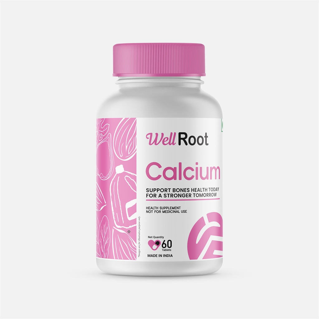 Well Root Calcium Tablets Support Bones Health Today For A Stronger Tomorrow, Health Supplement Not For Medicinal Use