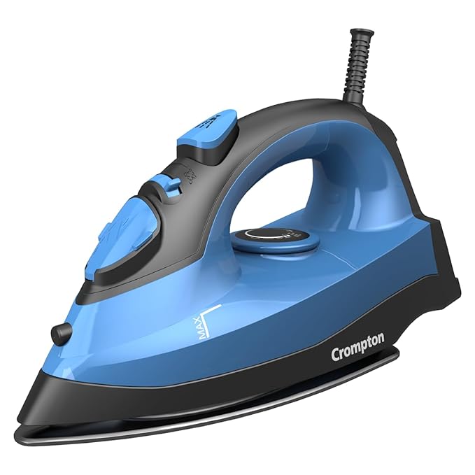Crompton Fabrimagic Neo Steam Iron, 1200 Watts Power, 180 ml Water Tank, Large Soleplate for Easy Ironing, Effortless Wrinkle Removal