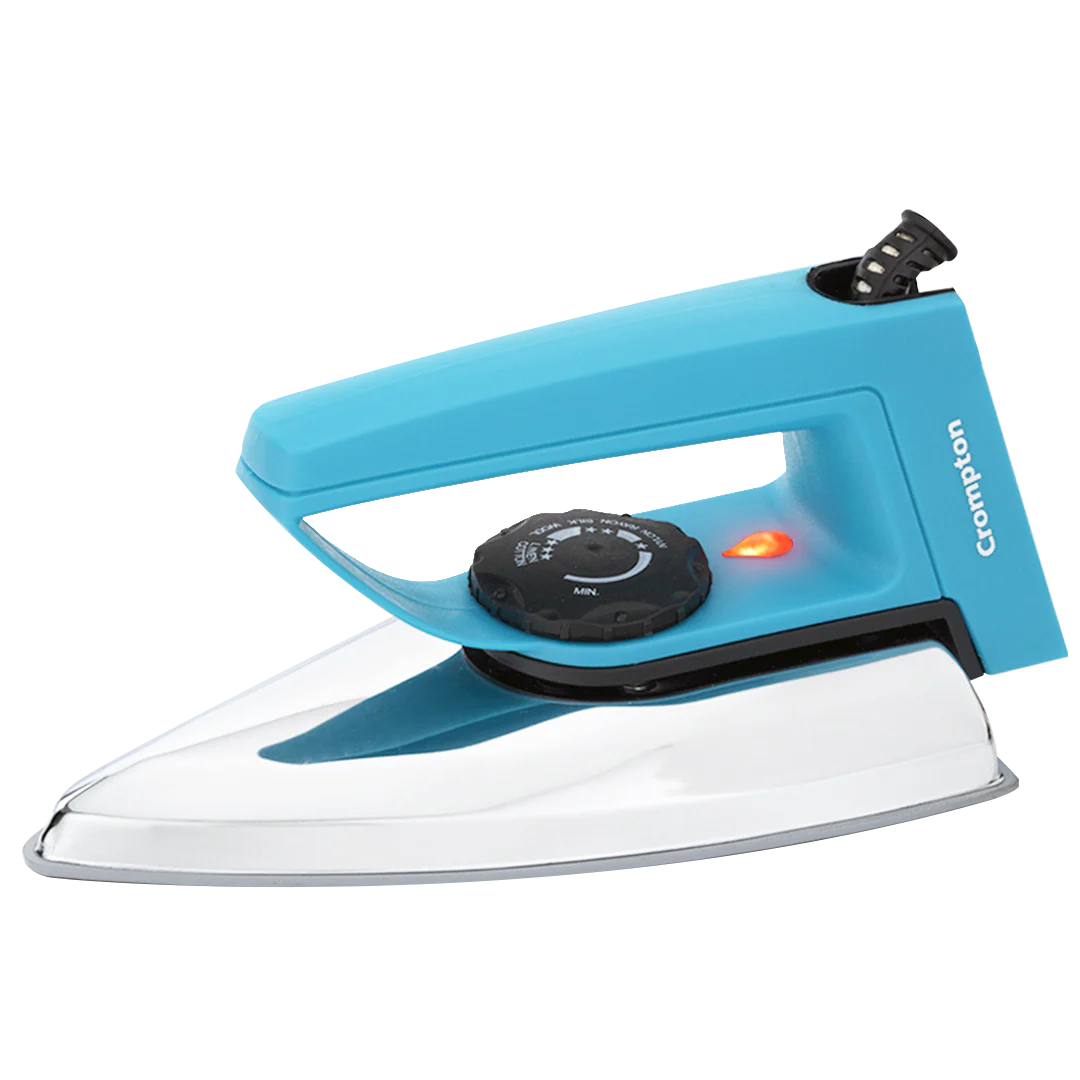 Crompton ACGEI-RD Dry Iron 750 Watts Powerful Heating Element with Non-Stick Coating and 2 Years Warranty on Product