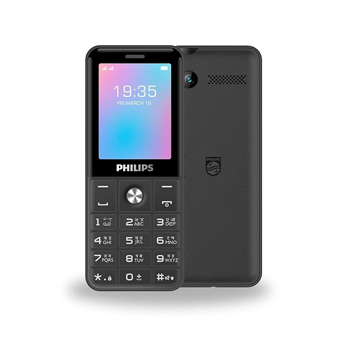 Philips Mobile Phone 2000 Series with 2.4" TFT Display, 2500mAh Battery, Digital Camera, and Type-C Charger Port
