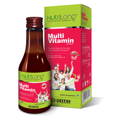 Nutrilong Multi Vitamin Syrup Essential Vitamins for daily active Nutritional Support Optimum formula for maintenance of healthy Life