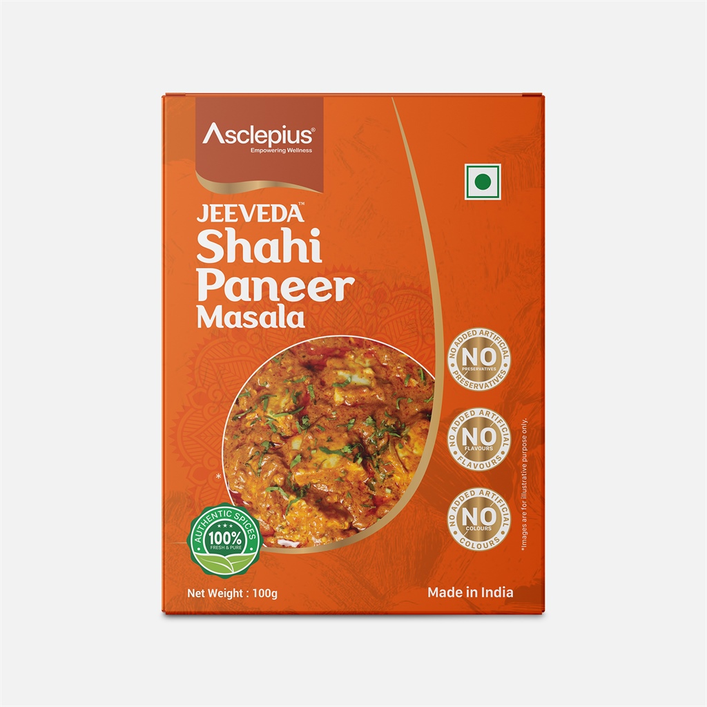 Asclepius Jeeveda Shahi Paneer Masala | Authentic 100% Fresh and pure Spices, No Artificial Preservatives, Flavors, or Colors