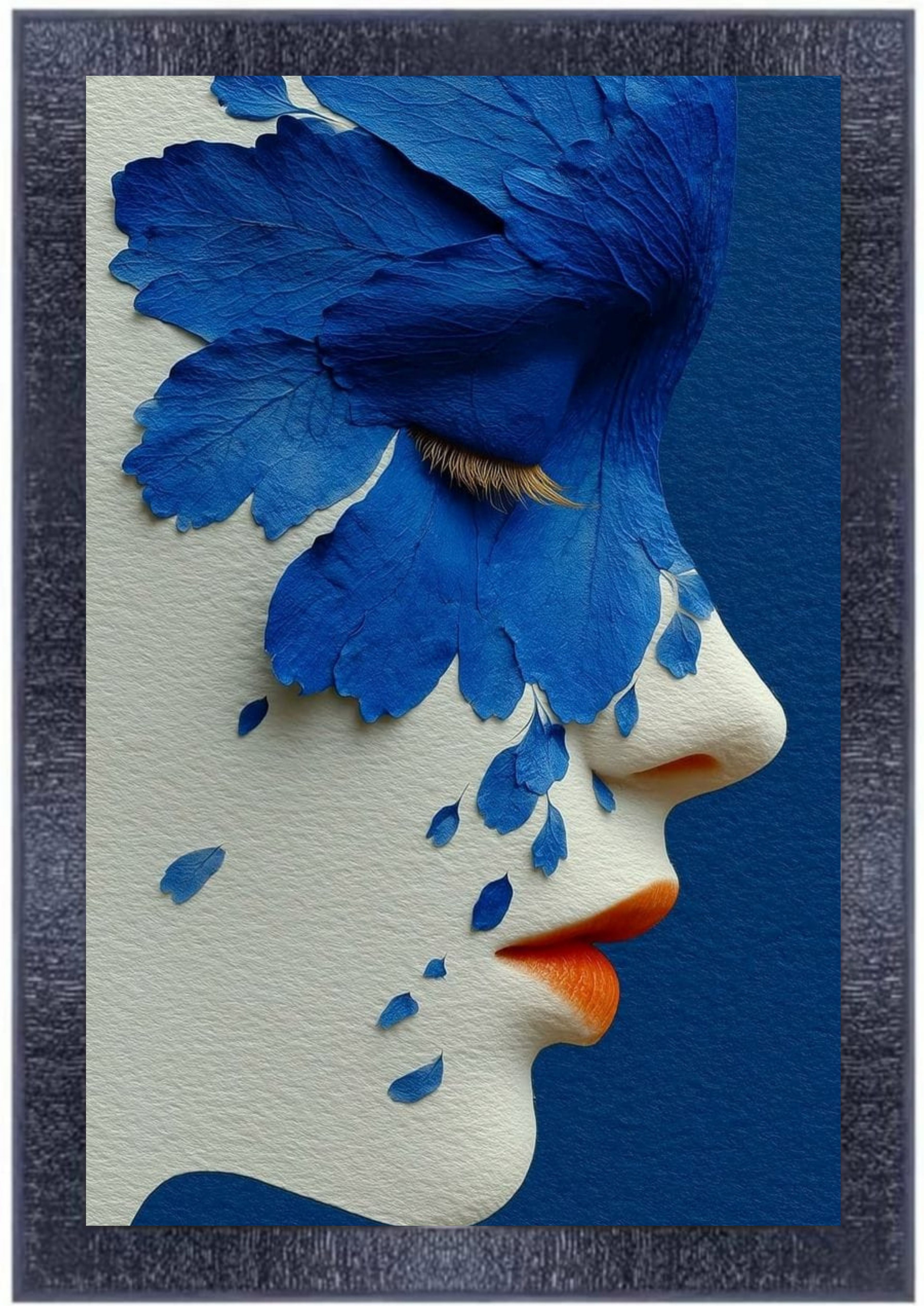  Abstract Floral Face Creative Art Print for Home Decor, Wall Art, Modern Art, Framed Art, Home & Living Room, Bedroom